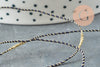 Cordon noir or, fabrication bijoux,ruban mariage, scrapbooking,largeur 1.5mm, x1 ou x5 mètres G0697