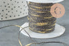 Cordon noir or, fabrication bijoux,ruban mariage, scrapbooking,largeur 1.5mm, x1 ou x5 mètres G0697