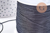 Cordon noir tressé polyester 0.8mm, x1 mètre (G10672)
