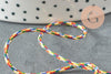 Cordon nylon métallique multicolore 0.8mm, x1 mètre (G4183)