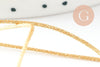 Cordon or clair pailleté 1mm, x1 mètre (G5664)