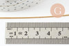 Cordon or clair pailleté 1mm, x1 mètre (G5664)
