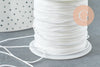 Cordon polyester blanc, fabrication bijoux, création bijoux,scrapbooking, 0.7mm, x 5mètres G6729