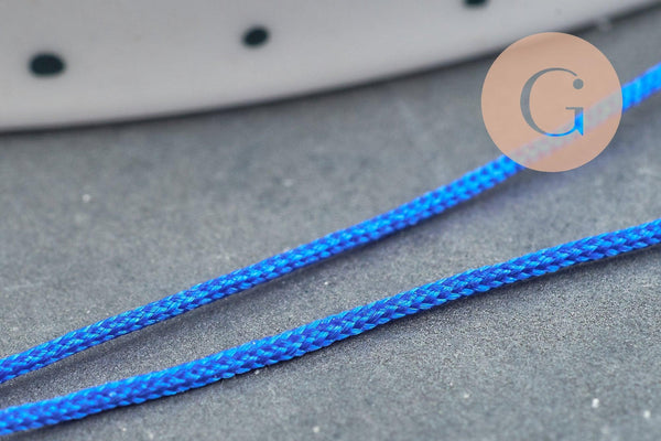 Cordon polyester bleu roi, fabrication bijoux, création bijoux,scrapbooking, 0.7mm, x 5mètres G3217
