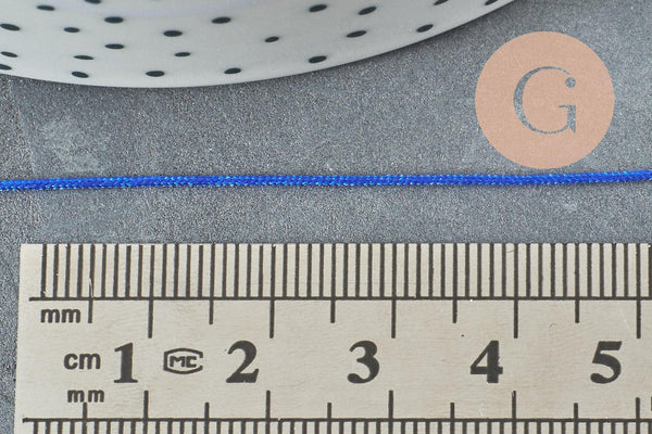 Cordon polyester bleu roi, fabrication bijoux, création bijoux,scrapbooking, 0.7mm, x 5mètres G3217