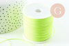 Cordon pour bijoux polyester jaune fluorescent 0.8mm, cordon fil de jade pour bijoux, x1 mètre G9455
