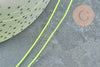 Cordon pour bijoux polyester jaune fluorescent 0.8mm, cordon fil de jade pour bijoux, x1 mètre G9455