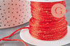 Cordon queue de rat nylon rouge or 1.5mm, x1 mètre (G3369)