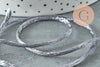 Cordon queue de rat satin gris 2mm, x5 mètres (G1808)