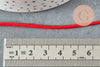 Cordon queue de rat satiné rouge 2mm, x 5mètres (G1379)
