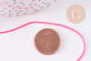 Cordon rose fluorescent tressé polyester 0.8mm, x1 mètre (G10674)