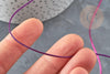 Cordon rose fuchsia Métallisé tressé polyester 1mm, cordon métallisé pour bijoux, x1 mètre (G8172)