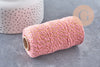 Cordon rose or, création bijoux,ruban mariage, scrapbooking,1-1.55mm, bobine 100 mètres (G2143)