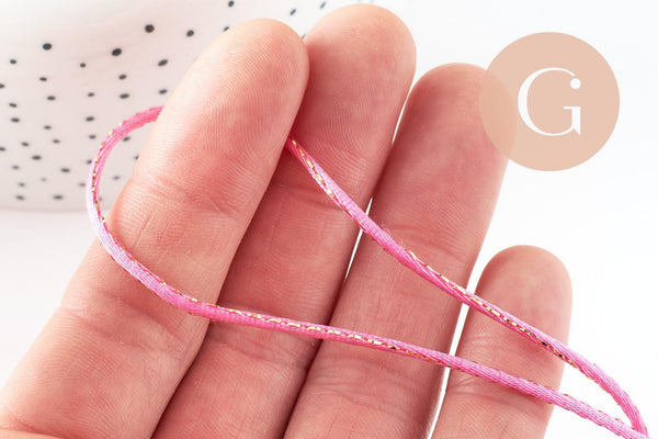 Cordon rose or 1.5mm, x1 mètre G3724