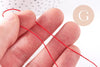 Cordon rouge foncé tressé polyester 0.6mm, x1 mètre (G10667)