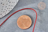 Cordon rouge métalisé tressé cuivre polyester 1mm, x1 mètre (G8175)