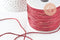 Cordon rouge or, fabrication bijoux,ruban mariage, scrapbooking, largeur 1.8mm, x1 mètre (G8244)