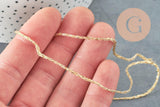 Cordon satiné doré à paillettes, x1 x5 x10 Mètres (G2375)