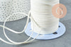 Cordon suédé blanc imitation cuir 4mm, x1 mètre (G0640)