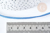 Cordon suédé bleu imitation cuir 3-4mm, x1 mètre (G8302)