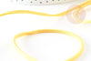 Cordon suédé jaune à paillettes imitation cuir 3-4mm,x1 mètre (G8242)
