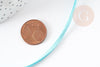 Cordon suédé turquoise imitation cuir 3-4mm, x1 mètre (G1326)