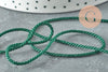 Cordon torsadé satiné vert foncé 2mm, x1 mètre (G0463)