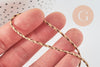 Cordon tressé Taupe Marron Beige Or 1.5mm x1 mètre (G9729)