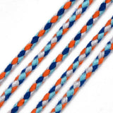 Cordon tressé bleu blanc rouge turquoise 2mm,cordon multicolore scrapbooking,corde décoration, x1 mètre G5859