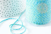 Cordon tressé coton turquoise jaune 2mm, x1 mètre (G9120)