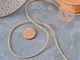 Cordon tressé orange 1.2mm, cordon pour bijoux crapbooking et fabrication bijoux x1 mètre G9198