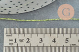 Cordon vert argent, fabrication bijoux,ruban mariage,scrapbooking, largeur 0.8mm, x1 ou x5 ou x10 mètres G3764