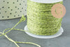 Cordon vert argent, fabrication bijoux,ruban mariage,scrapbooking, largeur 0.8mm, x1 ou x5 ou x10 mètres G3764