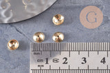 Coupelle perle acier 304 inoxydable doré 6mm, x10 (G4845)