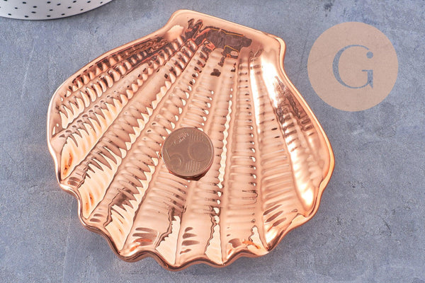 Coupelle présentoir coquillage à bijoux porcelaine blanche ou dorée 100-110mm, x1 (G10329)