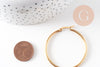 Créoles grande acier doré, bijoux doré,sans nickel, boucles acier, 44-46mm la paire (G6732)