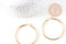 Créoles grande acier doré, bijoux doré,sans nickel, boucles acier, 44-46mm la paire (G6732)