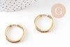Créoles minimalistes acier doré, boucles,sans nickel,boucles acier, 25mm la paire (G0925)