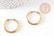 Créoles minimalistes acier doré, boucles,sans nickel,boucles acier, 25mm la paire (G0925)