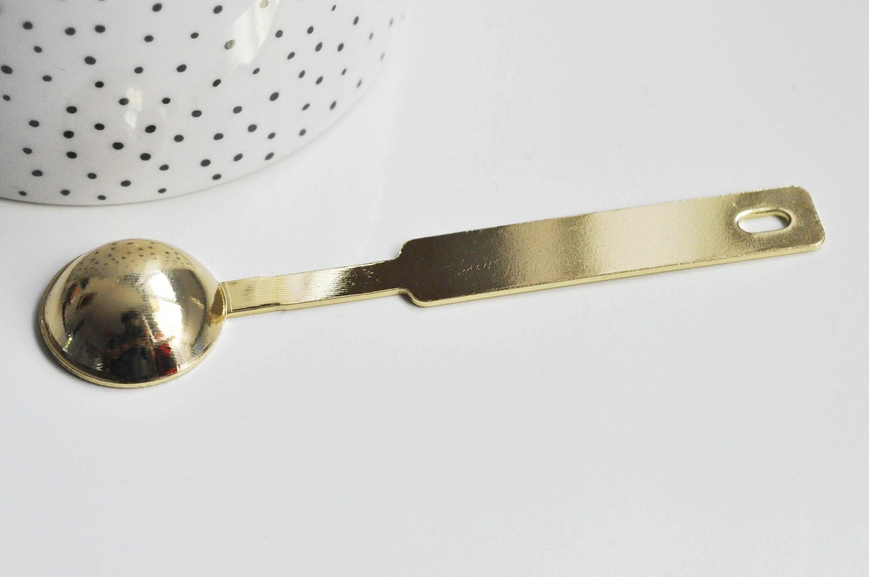 Cuillère à cire pour cire à cacheter dorée, x1 (G3452)