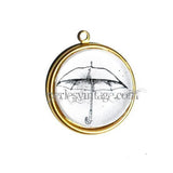 EP 1 Pendentif Parapluie doré