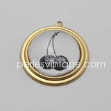 EP 1 Pendentif cerise en laiton