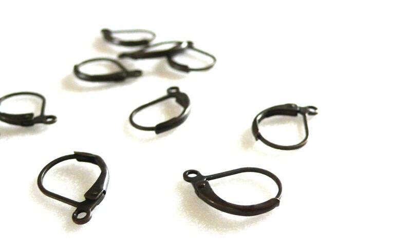 EP 10 Dormeuses boucles d'oreille Bronze 10mm, x20 (G0738)