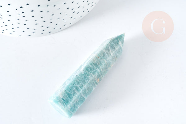 EP A RENOUVELER-Pointe amazonite 70-80mm, pierre naturelle séance lithothérapie, x1, G8412