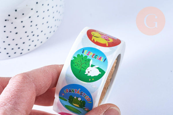 EP-Autocollant encouragements professeur espagnol 25mm, x500 (G5092)