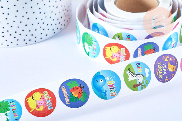 EP-Autocollant encouragements professeur espagnol 25mm, x500 (G5092)