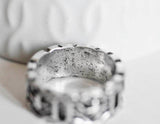 EP Bague croix argenté homme 20mm, x1 (G0764)