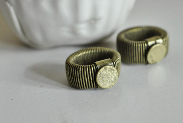 EP Bague réglable bronze avec plateau 17mm (G641)