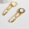 EP Boucles d'oreilles créoles en laiton avec zircons cubiques, x2 (G3777)