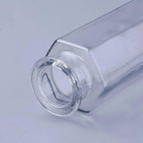 EP Bouteille hexagonale verre 19x5cm, x1 (G0208)